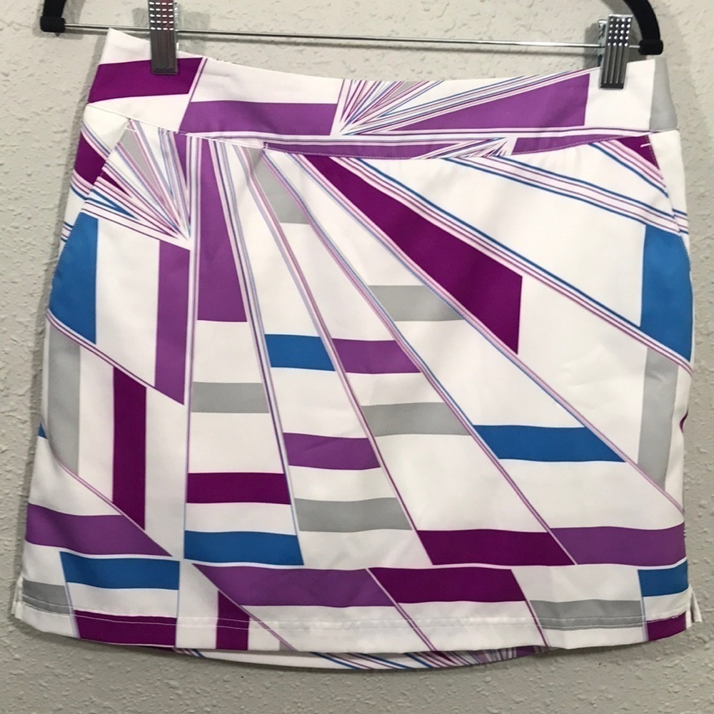 Adidas Geometric Print Clima Cool Athletic Skort - Picture 2 of 10